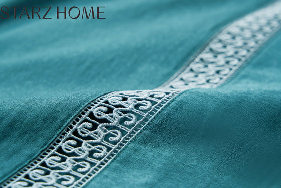 Luchtdoorlaatbare Europese stijl 100% katoen jacquard 300TC 4pcs beddengoed sets Geen vulling