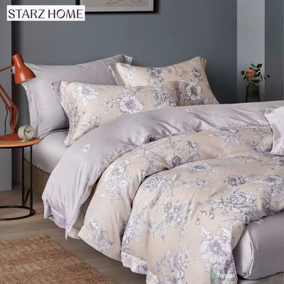 Luxe Home Textiel Bloemen Geprinte 100% katoenen beddengoed Set met in Plain Style