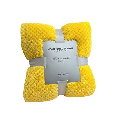 Geschenk 3pcs Hoeveelheid Recycled Polyester Ananas Check Flannel deken met verdikt