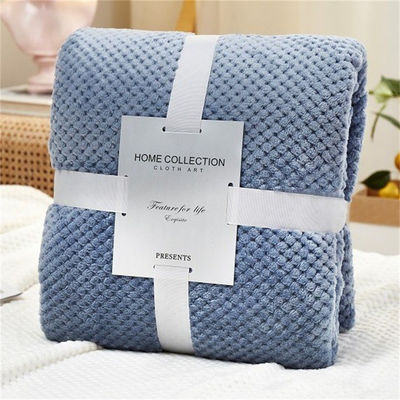 Geschenk 3pcs Hoeveelheid Recycled Polyester Ananas Check Flannel deken met verdikt