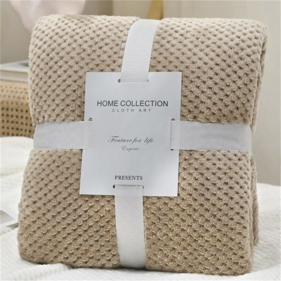 Geschenk 3pcs Hoeveelheid Recycled Polyester Ananas Check Flannel deken met verdikt