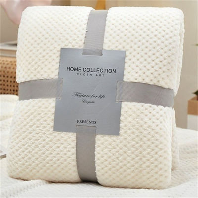 Geschenk 3pcs Hoeveelheid Recycled Polyester Ananas Check Flannel deken met verdikt