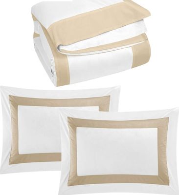 Star Hotel Plain White Luxury Comforter Quilt Cover Bedden van katoenen stof