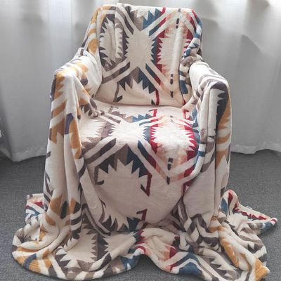 Flannel Sherpa deken voor bedkleding Koning Koningin Twin Size Geweven Polyester Boho deken