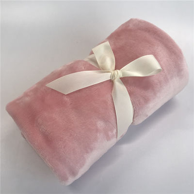 Polyester Solid Color Coral Fleece Blanket voor huis- en kantoorversiering