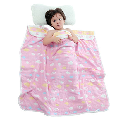 Zeslagen baddoek met Dobby Border zacht absorberend materiaal en 100% katoen