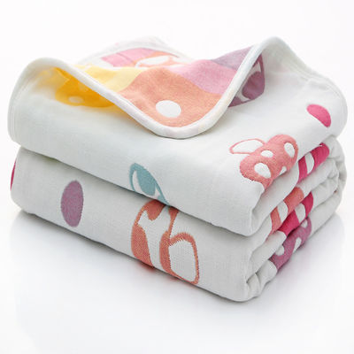 Zeslagen baddoek met Dobby Border zacht absorberend materiaal en 100% katoen