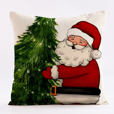 Diagonaal drukken Kerst Kussenschuur op maat Linnen Kussen En Kussenhoes