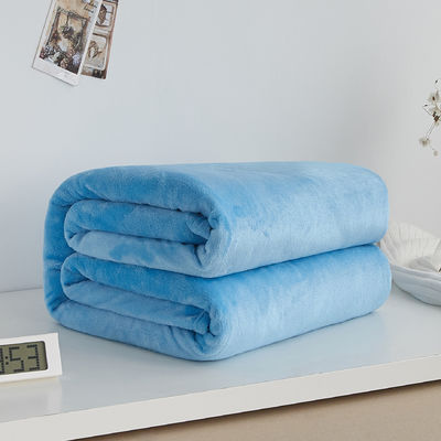 Eenvoudige stijl Coral Fleece Blanket Solid Flannel Pet Blanket Polyester Throw Blanket
