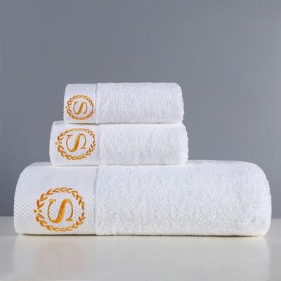 Gepersonaliseerd Logo Vijfsterren Hotel Wit Gastenhuis Handdoeken in Pure Cotton Materialisatie