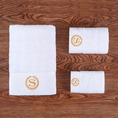 Gepersonaliseerd Logo Vijfsterren Hotel Wit Gastenhuis Handdoeken in Pure Cotton Materialisatie