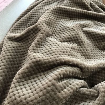 All-Season Custom Solid Square Flannel Blanket 300GSM Coral Fleece Sofa Gooien Blanket