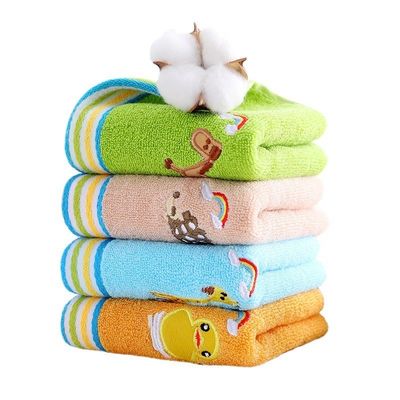 100% katoenen kinderhanddoek met hoge absorptie en opvallend tekenfilmpatroon