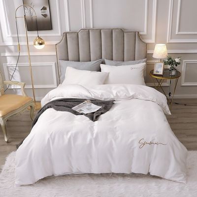 Op maat gemaakte 60s Long Staple Cotton Soft Luxury Duvet Cover Set Comfortable Sets Bedden