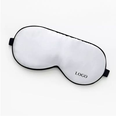 Custom Logo Label Puur 100% Moerbeien Zijde Oogmasker Voor Slapen Solid Pattern Home