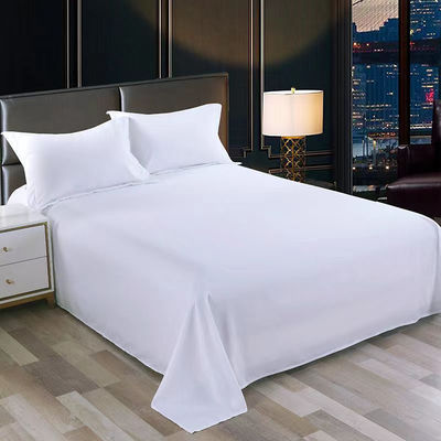 80 Stoffen tellen Cotton Hotel bedden Set voor op maat gemaakte bedden in witte kleur