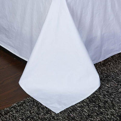 80 Stoffen tellen Cotton Hotel bedden Set voor op maat gemaakte bedden in witte kleur