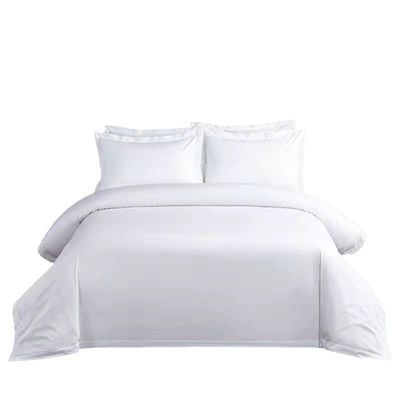 80 Stoffen tellen Cotton Hotel bedden Set voor op maat gemaakte bedden in witte kleur