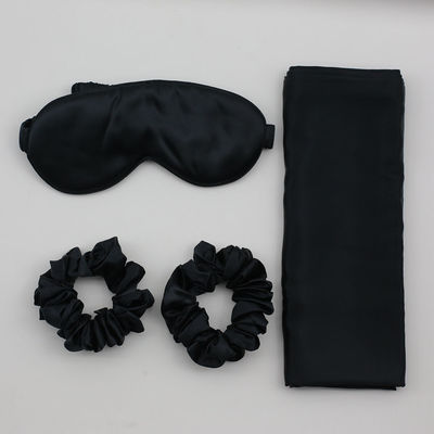 Solid Pattern Custom Logo Satin Silk Oogmasker Set Box voor huidvriendelijke rustgevende slaap