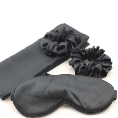 Solid Pattern Custom Logo Satin Silk Oogmasker Set Box voor huidvriendelijke rustgevende slaap