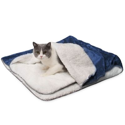 Populaire gebreide 100% polyester Frans Vlies Sherpa Huisdieren deken voor Sofa Cat Kennel
