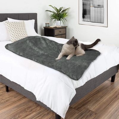 Populaire gebreide 100% polyester Frans Vlies Sherpa Huisdieren deken voor Sofa Cat Kennel