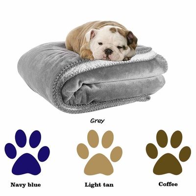 Populaire gebreide 100% polyester Frans Vlies Sherpa Huisdieren deken voor Sofa Cat Kennel