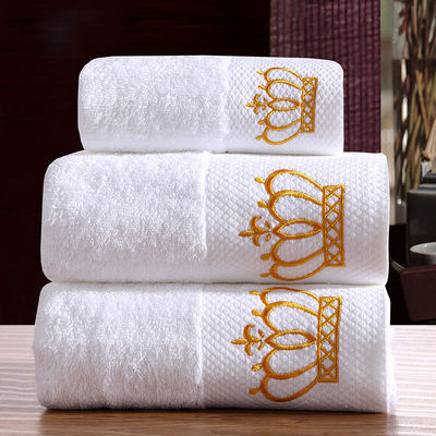 Gepersonaliseerde kleur Hotel handdoeken Wit 100% katoen Gezicht Handbadhanddoek Set voor Home Spa