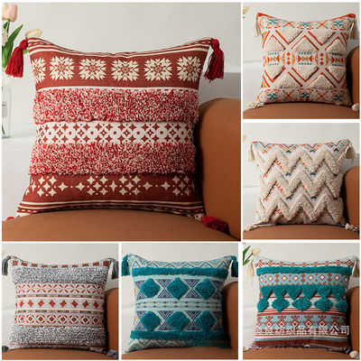Boheemse patroon Tassel kussenschijf voor decoratieve kussens