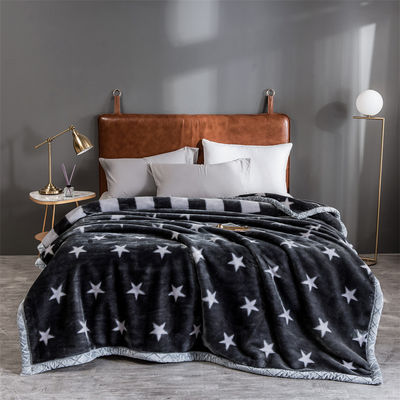 Jacquard Weave Coral Fleece Raschel deken voor de winter Verdikte pluis Nap Bed Cover
