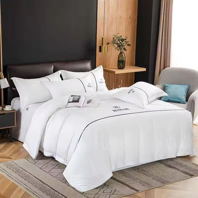 100% katoen met een vast patroon plat plaat voor hotel Custom Quilt Cover Set Hotel bedden sets
