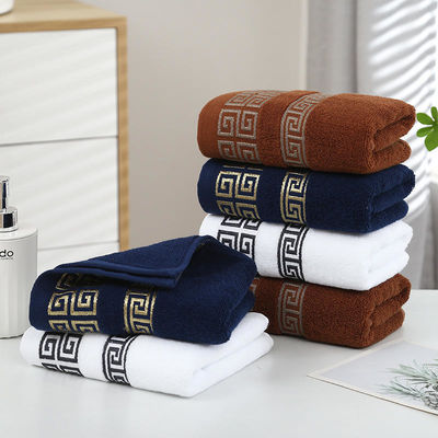Luxe hotel borduurwerk op maat dik superzacht badkamer bad 100% katoenen handdoek sets