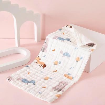 Zacht en zacht geweven katoenen babyhanddoek Hoogdichtheid 6 lagen Niet-fluorescerend 25*50cm