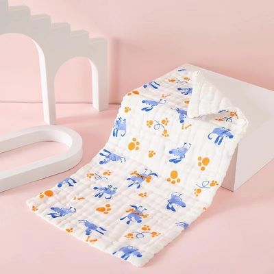 Zacht en zacht geweven katoenen babyhanddoek Hoogdichtheid 6 lagen Niet-fluorescerend 25*50cm