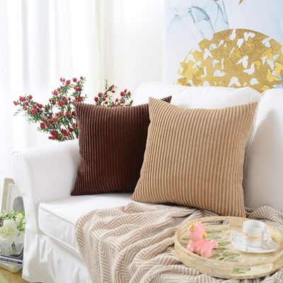 Car Solid Pattern Corduroy Decorative Square Throw Kussenbedekking Kussenhoes