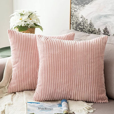 Car Solid Pattern Corduroy Decorative Square Throw Kussenbedekking Kussenhoes