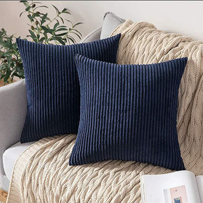 Car Solid Pattern Corduroy Decorative Square Throw Kussenbedekking Kussenhoes