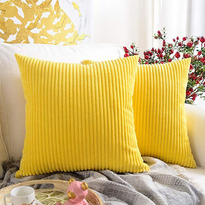Car Solid Pattern Corduroy Decorative Square Throw Kussenbedekking Kussenhoes