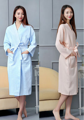 Persoonlijke afdrukken Hotel Pure Cotton Waffle badjas voor de lente en de herfst