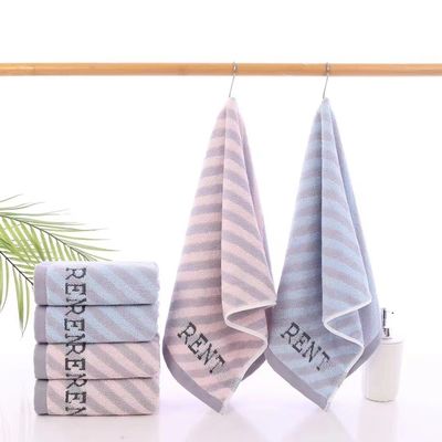 Donkere kleur 16pcs Savage Spun Cotton Face Towel met vlekbestendige letters Blauwe curry