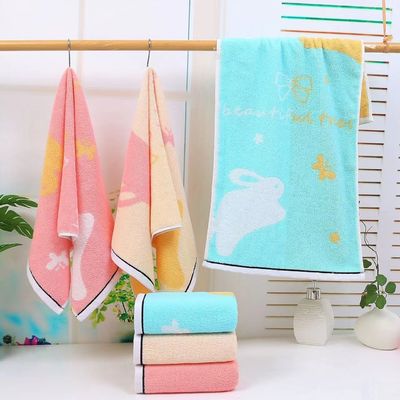 Donkere kleur 16pcs Savage Spun Cotton Face Towel met vlekbestendige letters Blauwe curry