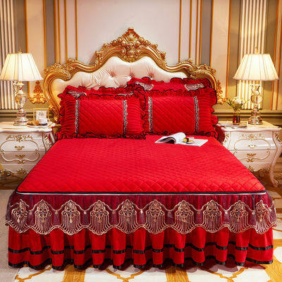 Luxe geborduurde beddengoed set 4 stuk beddek slip set met 133x72 stof dichtheid