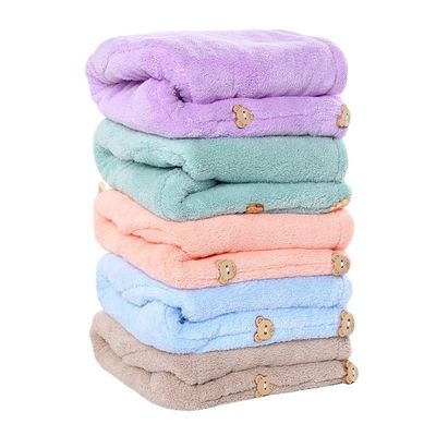 Vrouwen Koraal Vlies Droog haar Hoed Sneldrogend Absorberend Douche Hoed Met Verdikte Handdoek