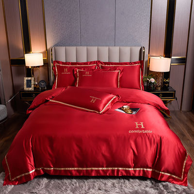 Huis Hotel Huwelijk Luxe Solid Colour Dekbed Dekbed Plaat Kussenkoffer Bed Set