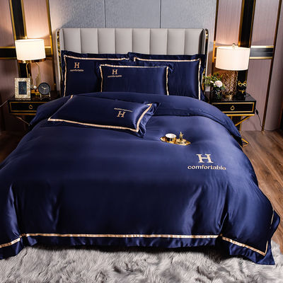 Huis Hotel Huwelijk Luxe Solid Colour Dekbed Dekbed Plaat Kussenkoffer Bed Set