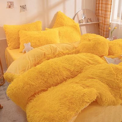 Gepersonaliseerde Shaggy Plush Dekbed Set zachte winterbedden zonder vullen