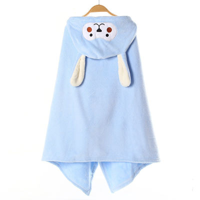 Gepersonaliseerde grootte Baby Hooded Bad Wrap Microfiber Coral Fleece Handdoek voor jongens Meisjes