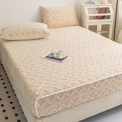 Wasbare machine was winter beddengoed sets 100% fluweel bed protector matras dekking