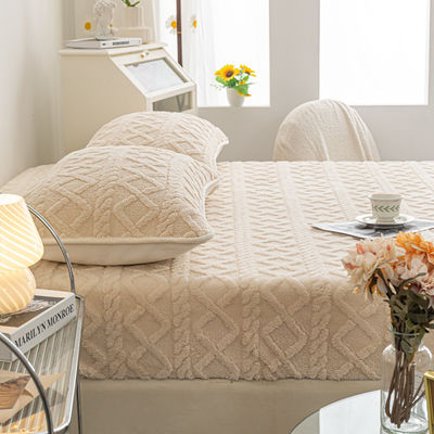 Wasbare machine was winter beddengoed sets 100% fluweel bed protector matras dekking