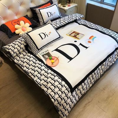 Grade A Sanding 100% Polyester 3D Print King Size Luxe Bedden Set voor Beddek